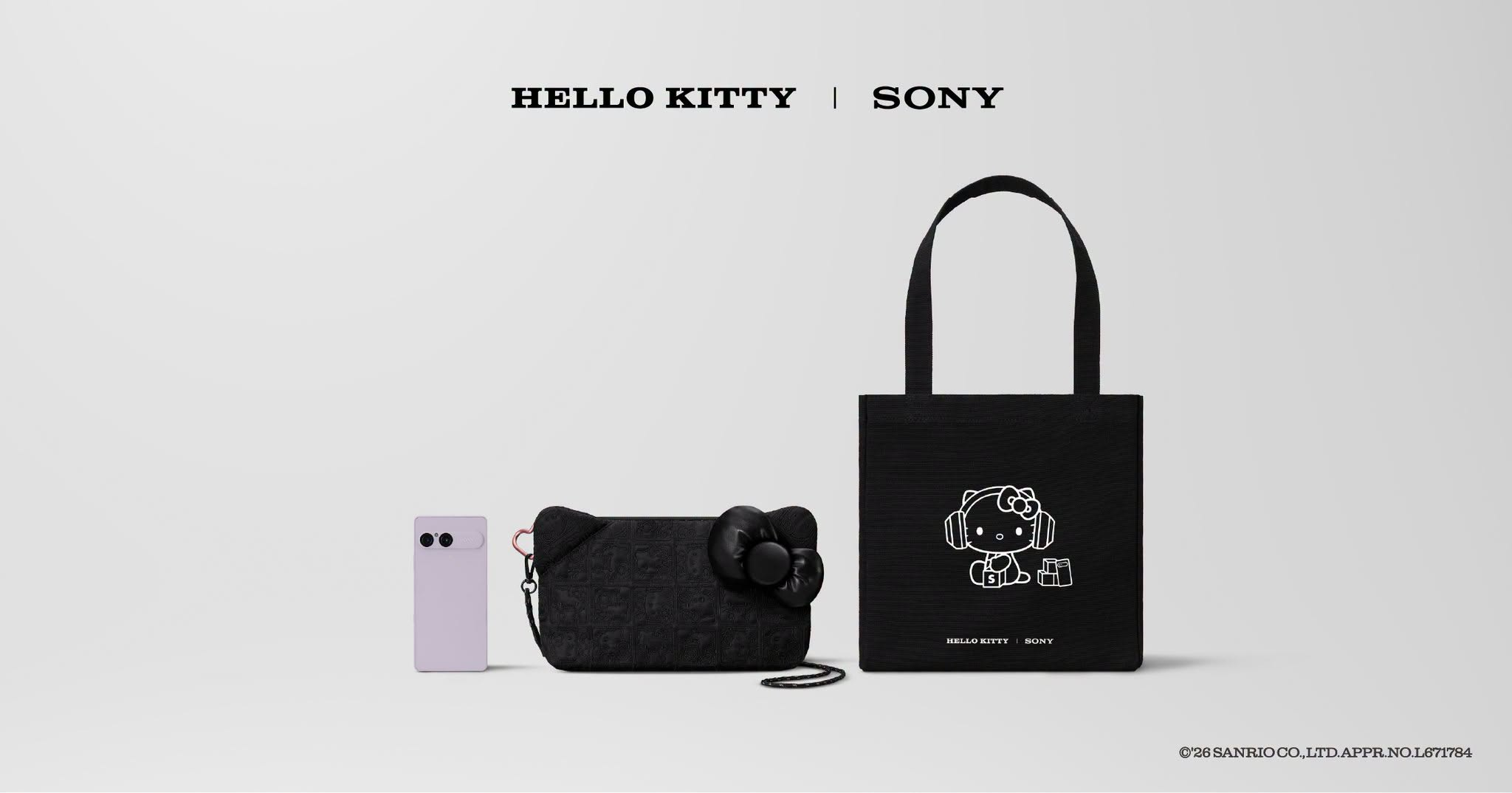 Xperia 10 VIII 手機、Hello Kitty 聯名斜背小物包與托特包